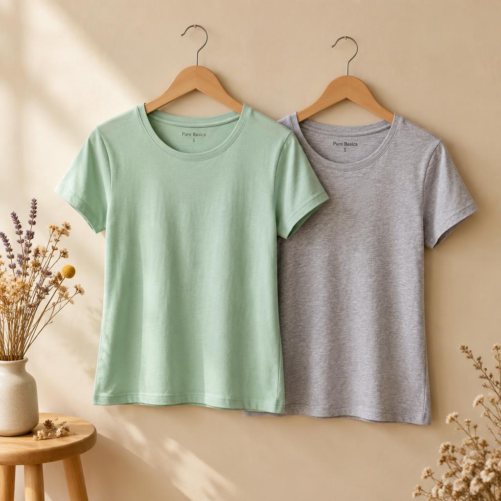 Women's Pure Cotton Round Neck T-Shirt